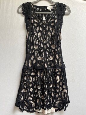 Aritzia Le Fou Wilfred Lace Illusion Cutout Back Dress Size XS
